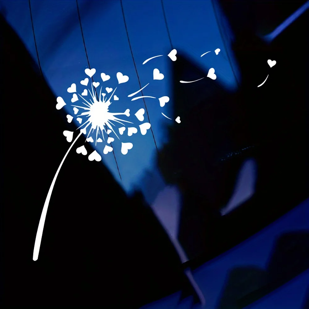 Luminous Dandelion Car Sticker Waterproof Reflective Vinyl Decal for Motorcycle Window Truck Bumper Auto Decoration