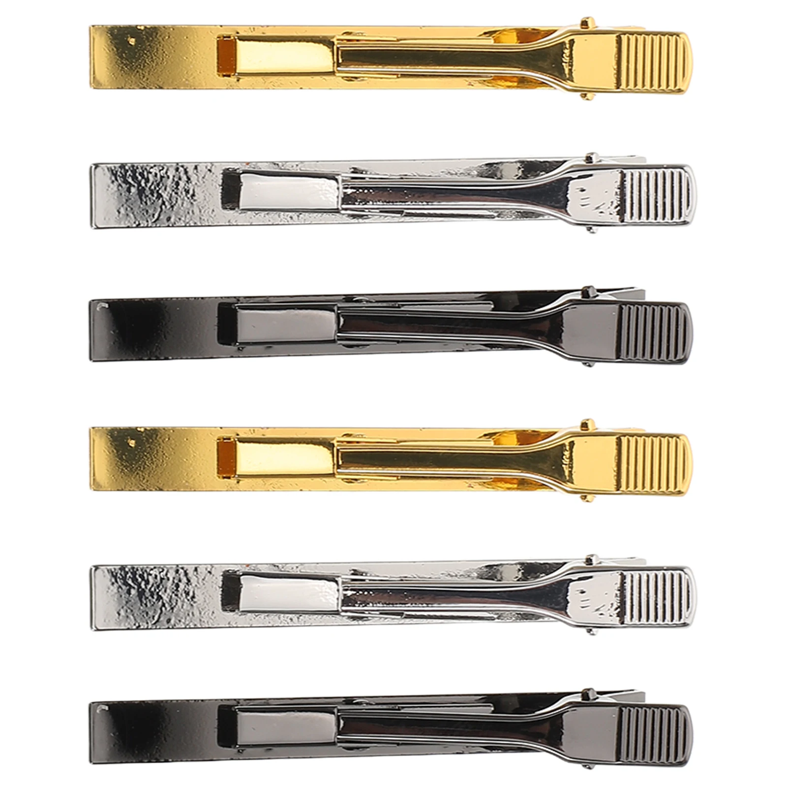 6 Pcs Tie Clip Durable Stylish Suit Shirt Tie Tack Pins Scarf Clasp Formal Wear Business Occasions Dress Accessories
