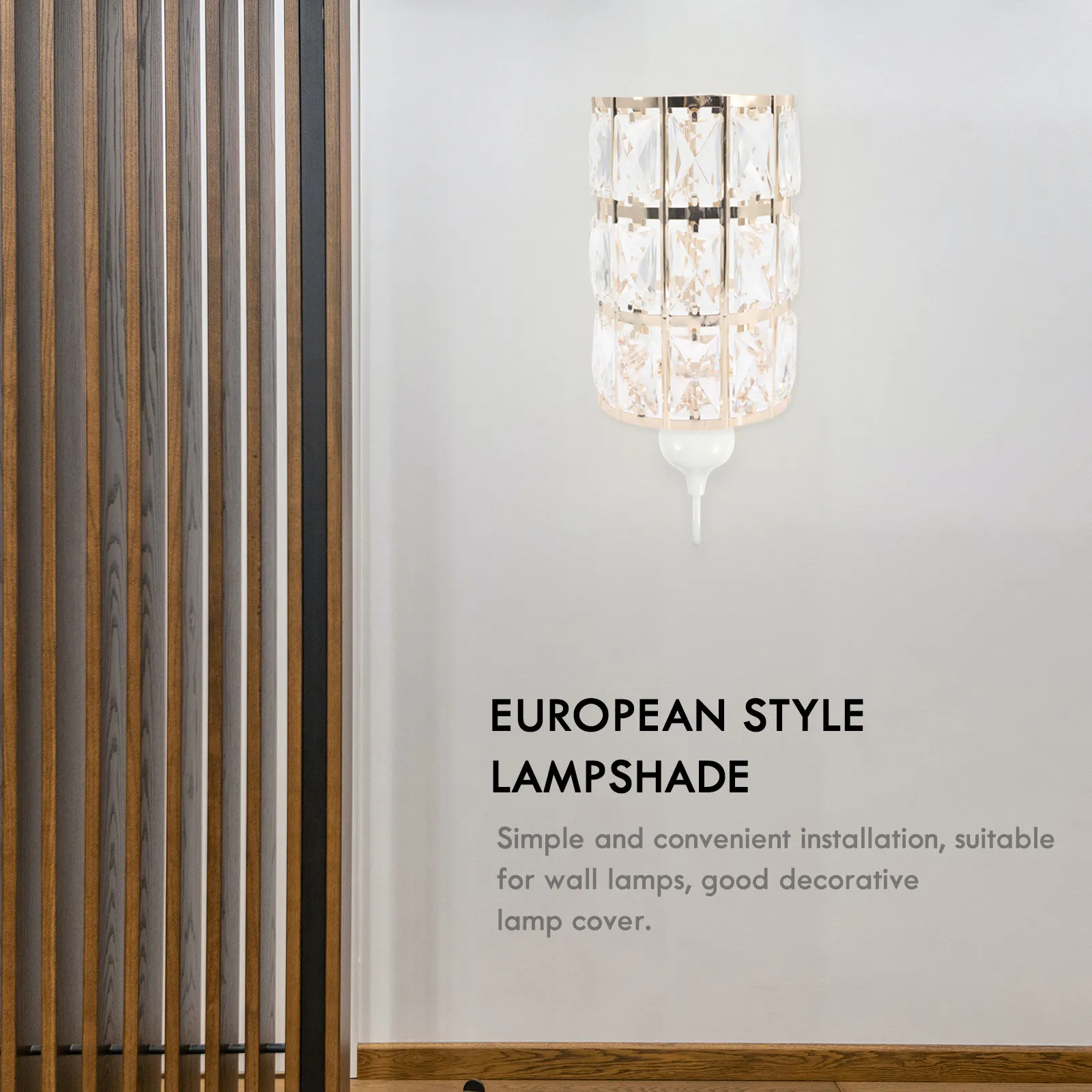 

Абажур для настенного светильника в европейском стиле, хрустальный, для дома, отеля, кафе, гостиной, элегантный рассеиватель света