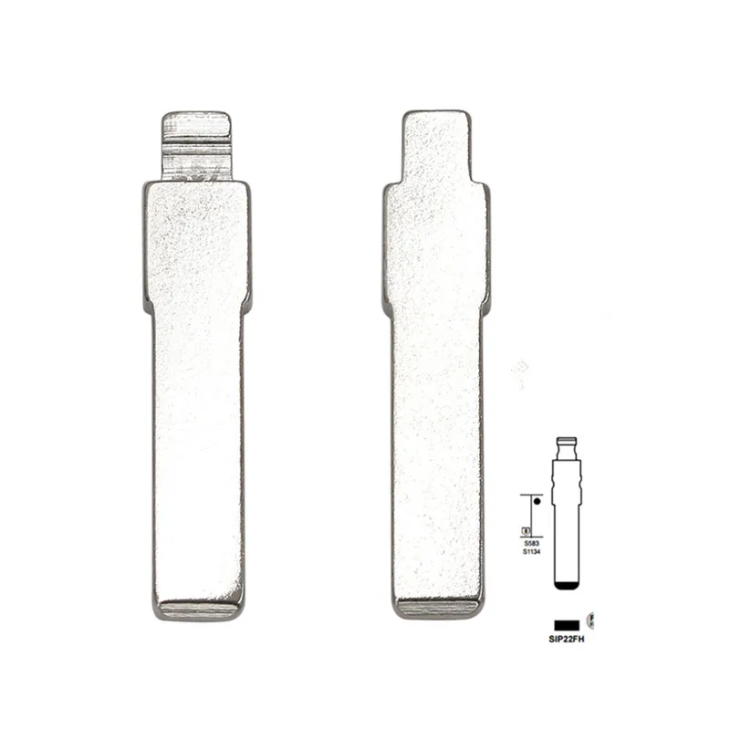 Hoja de llave remota de Metal sin cortar, 10 piezas, 157 #, SIP22, keydiy, KD, xhorse, VVDI, JMD, Fiat Punto, Ducato, Stilo, Panda Idea