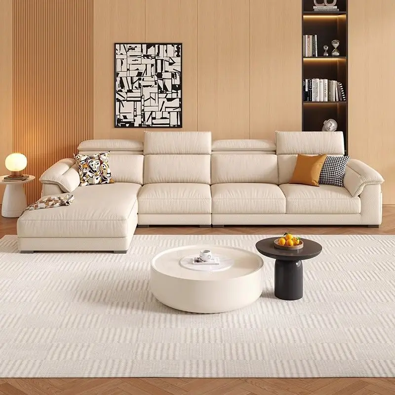 Cat scratching fabric removable and washable living room small apartment with high backrest adjustable cotton and linen sofa