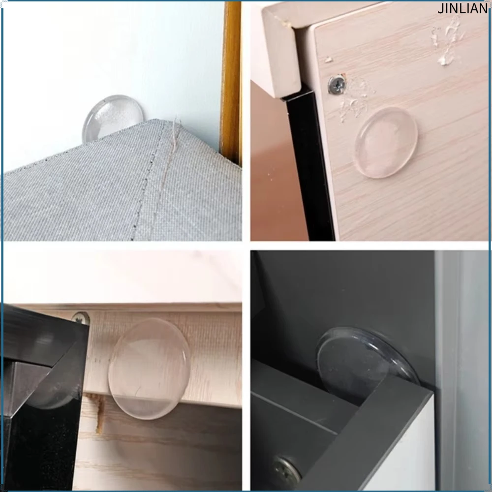 Silicone Door Stopper Wall Protectors Guards Self Adhesive Door Handle Cribs Bumper Stoppers Mute Stickers Furniture Pads