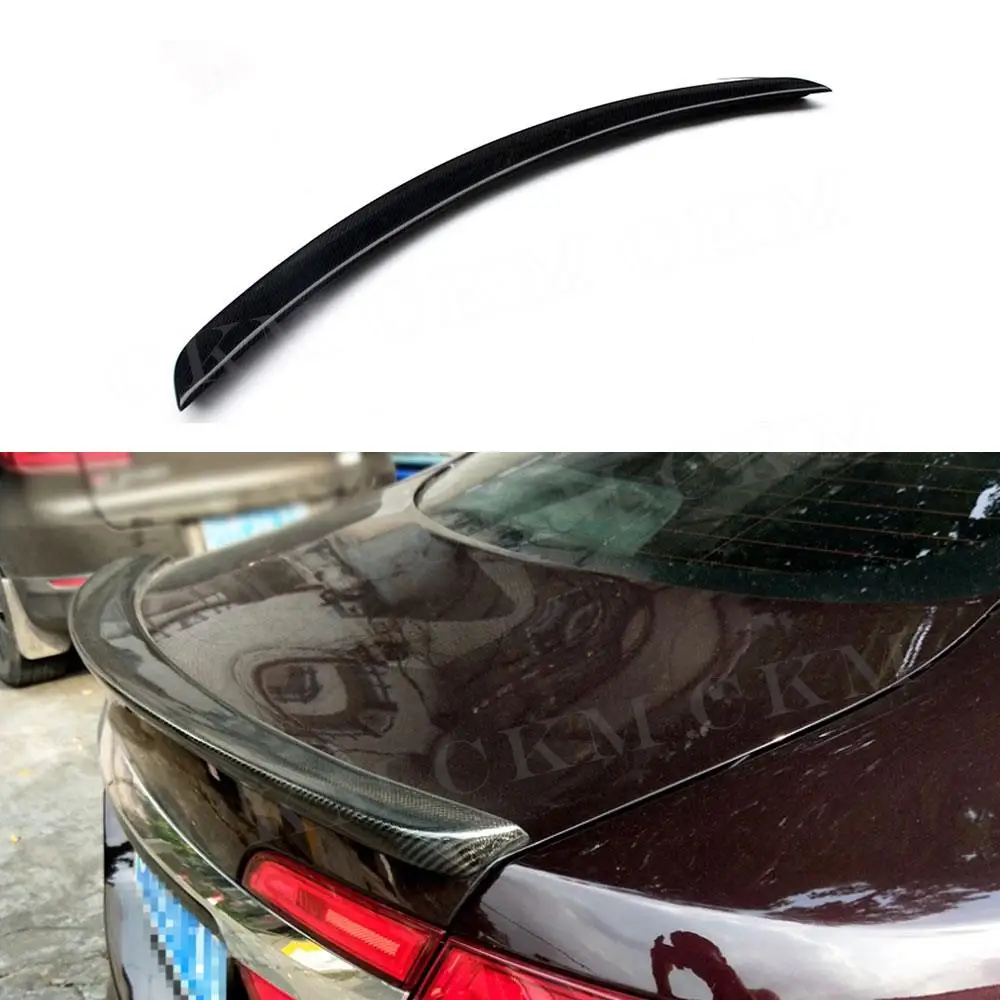 

CKMUUER Carbon Fiber Trunk Trim Sticker Rear Trunk Duck Spoiler Wing Rear Boot Spoiler Wing for Jaguar XF X250 XF X260 2009-2019