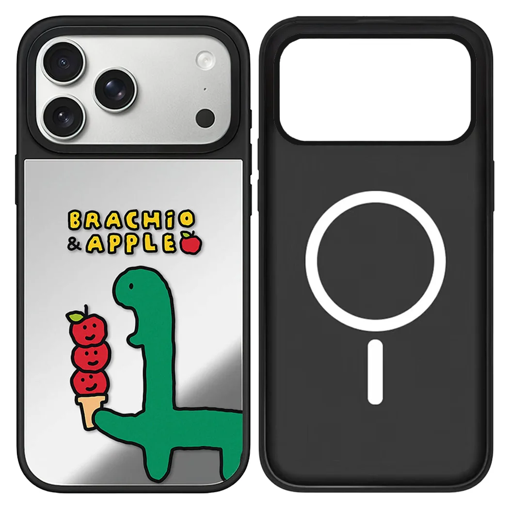 

Funny Ice Cream Dinosaur Mirror / Acrylic Magnetic Case: Compatible with IPhone 17 16 15 14 13 12 Pro Max 17 Air