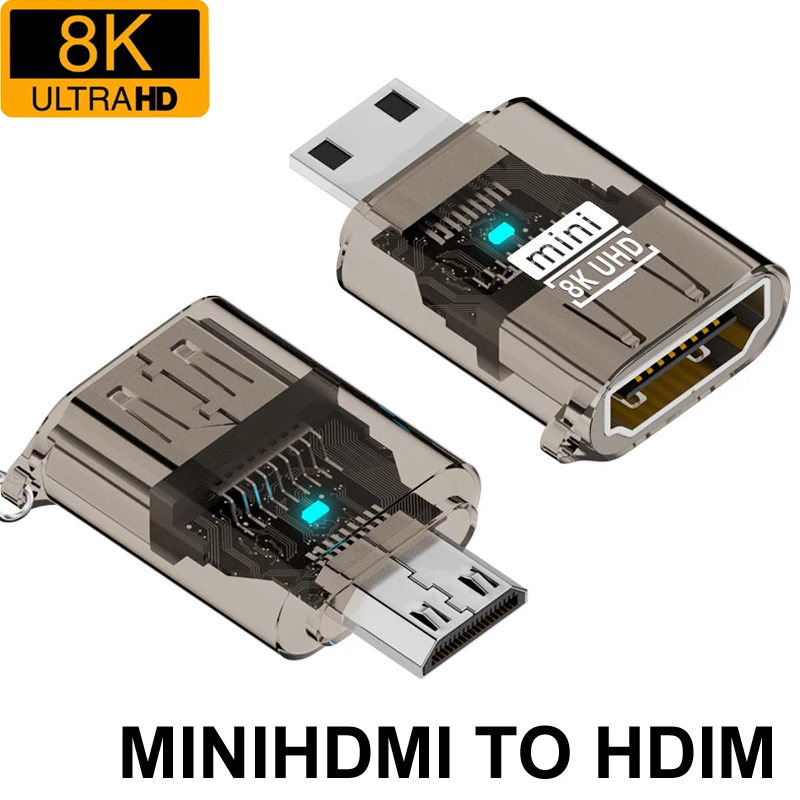 8K@60Hz MicroHDMI MINIHDMI HDMI 2.1 HDTV Adapter Male to Female Video Audio Cable For Monitor HDTV PS4 PS5 Laptop PC TV 4K Exten
