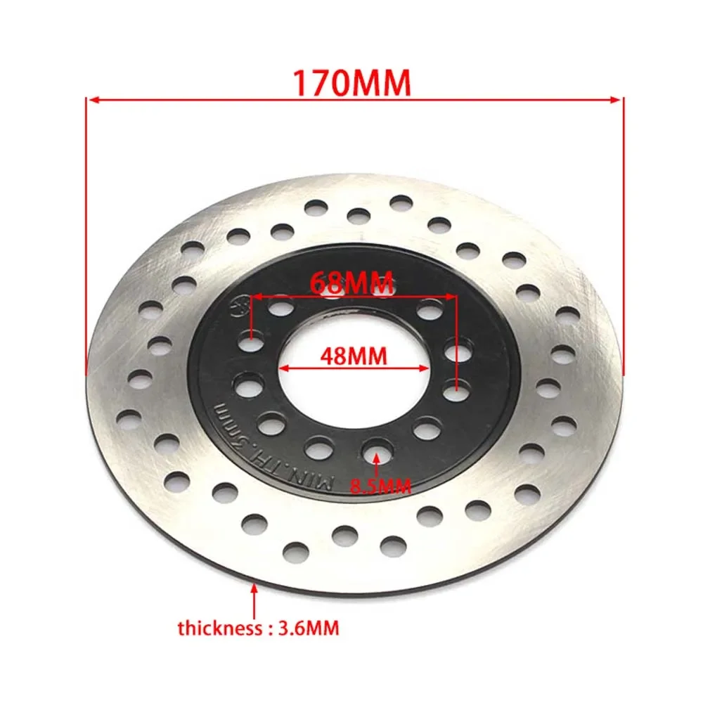

For 50cc 70cc 90cc 110cc 125cc 150cc ATV Go Kart Buggy Quad Dirt Bike Accessories 170mm Rear Brake Disc Disk Rotor universal