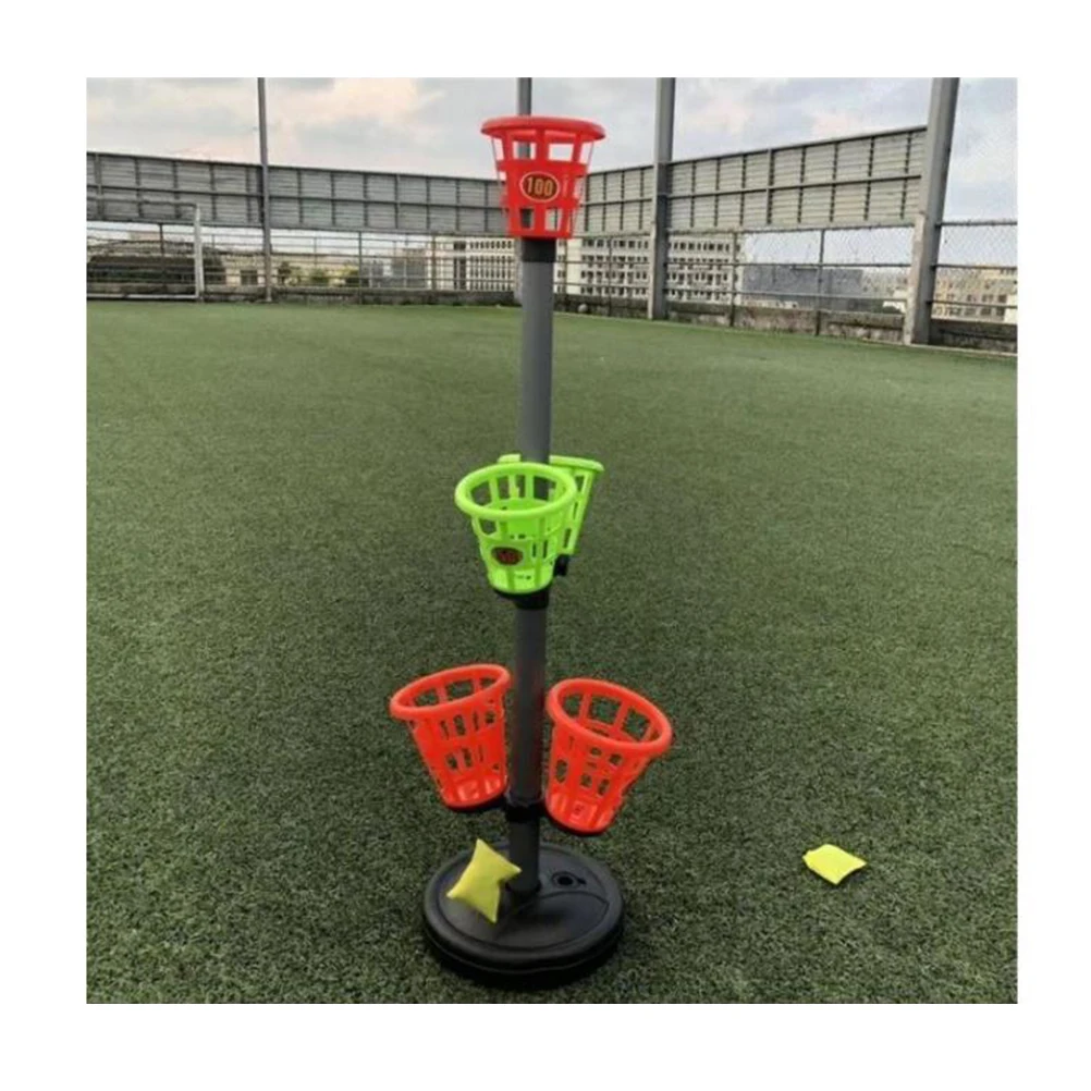 

Kids Toys Toss Basket Outdoor Throwing Game Tower Educational Plaything Bean Bags Pong Balls Bucket Targets Score Points Safe