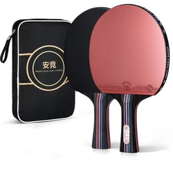 10 Star Dunson Table Tennis Racket 2P Professional Ping Pong Racket Set Rubber Hight Quality Blade Bat Table Tennis Paddle
