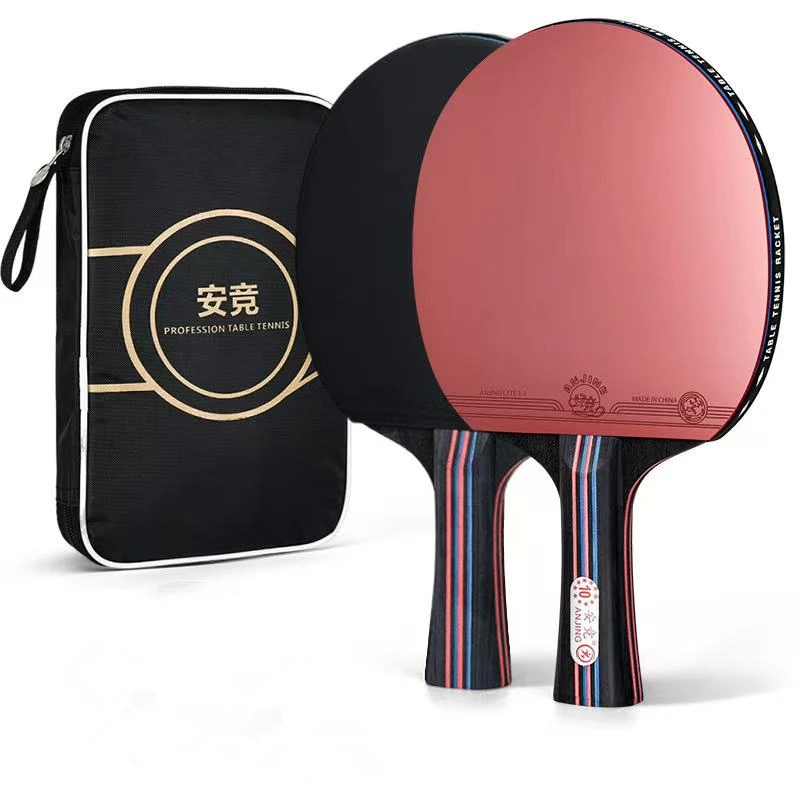 10 Star Dunson Table Tennis Racket 2P Professional Ping Pong Racket Set Rubber Hight Quality Blade Bat Table Tennis Paddle