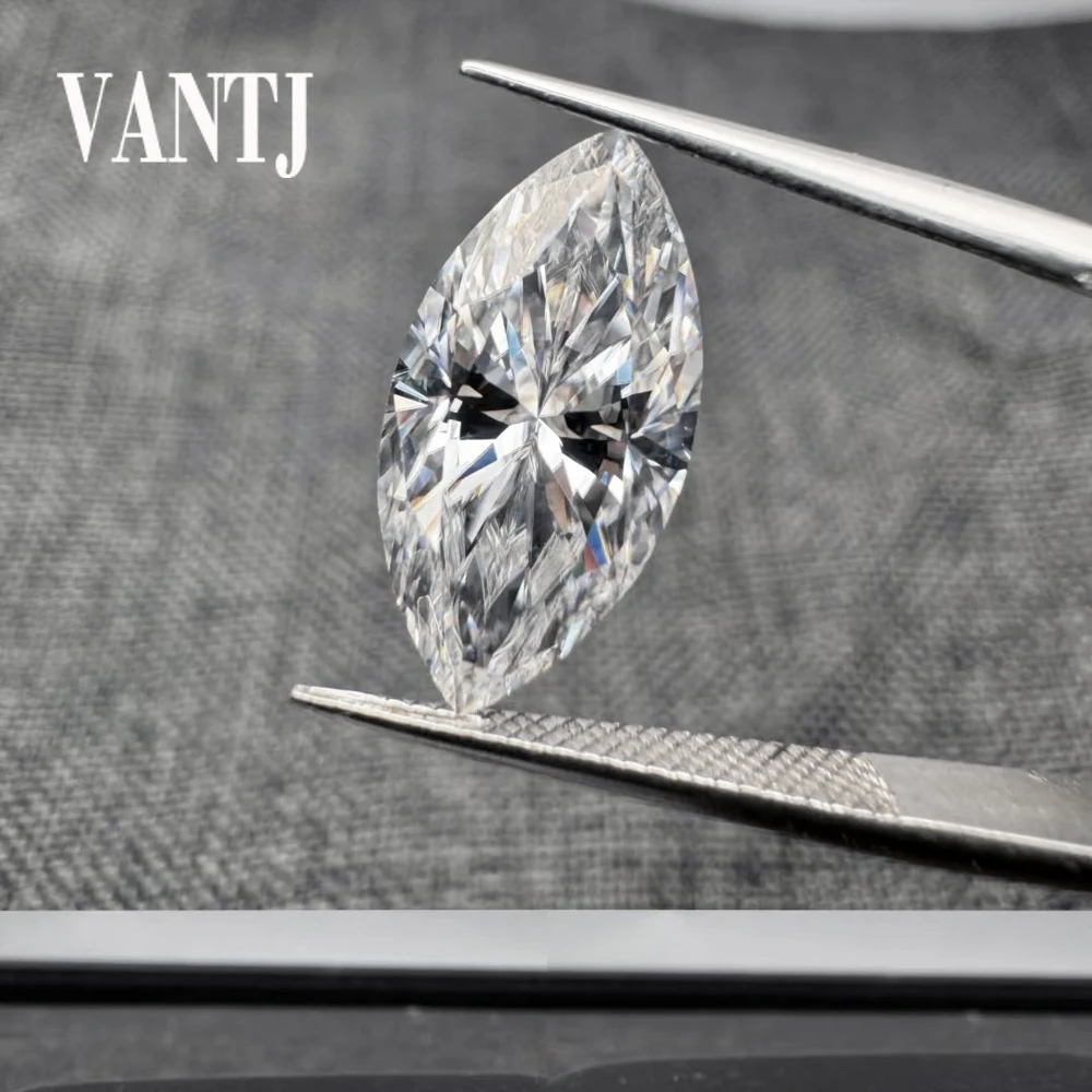 0.3-5ct Marquise Cut Moissanite Loose Gemstone D Color VVS1 Super White Certified Marquise Moissanite Pass Diamond Test Lab Gems