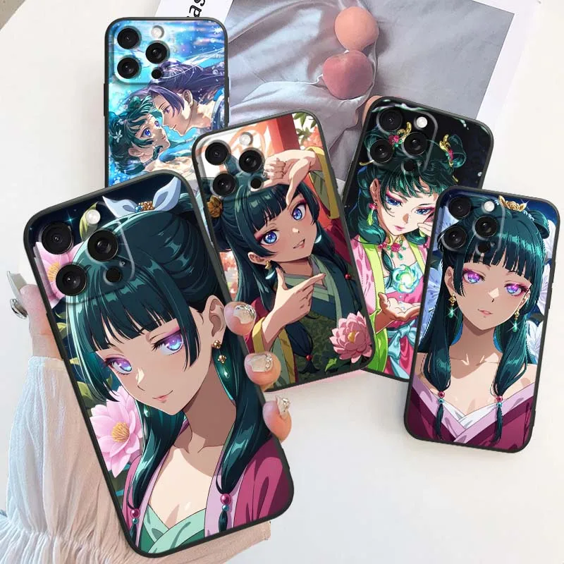 

The Apothecary Diaries Anime Phone Case For Apple iPhone 16 16E 15 14 13 12 11 XS X Pro Max Plus Black Soft Silicone Cover