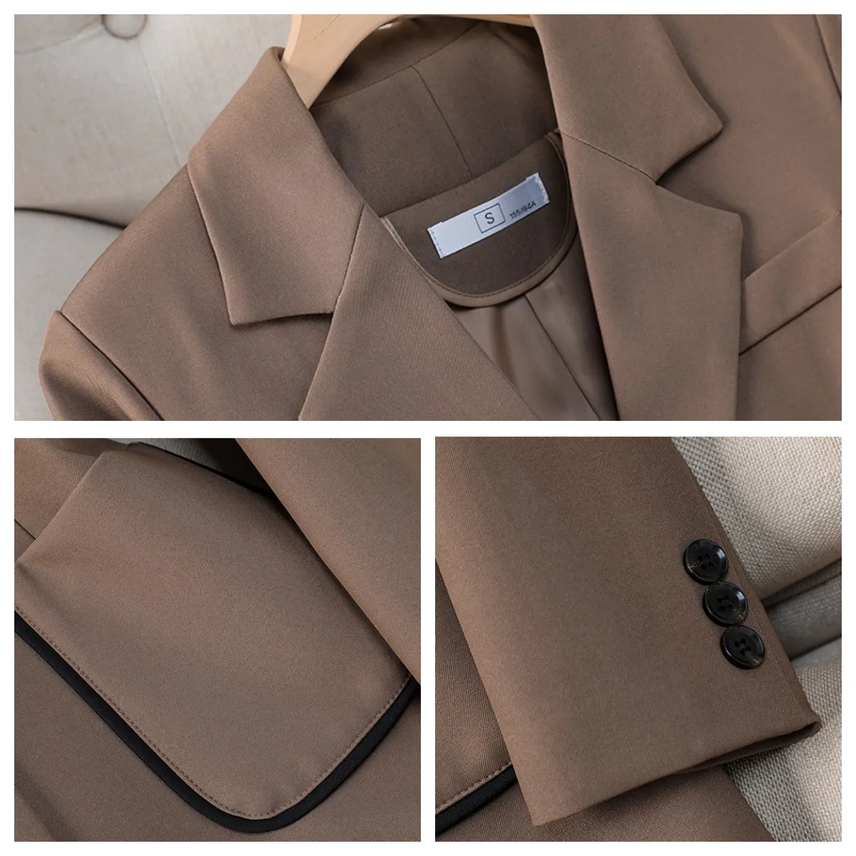 Nueva moda mujer chaqueta Formal señoras Oficina negocios Ropa de Trabajo chaqueta abrigo primavera otoño chaqueta de manga larga prendas de vestir exteriores femeninas