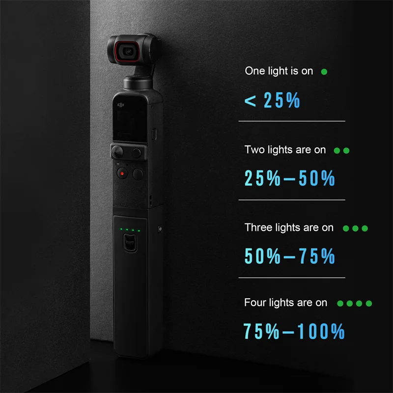 قبضة قوة البنك 3200mAh المحمولة المحمول قوة البنك قابلة للشحن المحمولة شحن الحقيبة Handgrip للجيب 2 كاميرا الملحقات