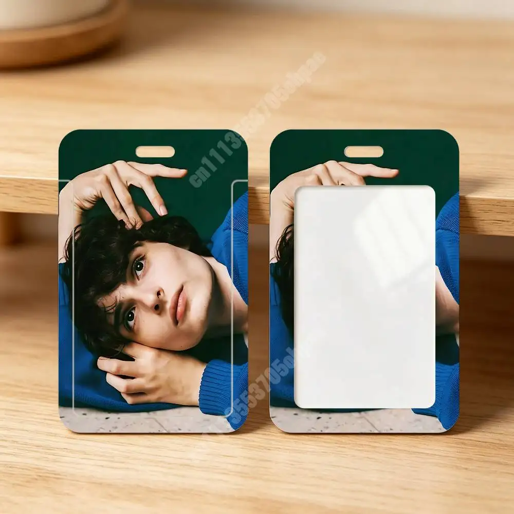 F-Finn W-Wolfhard Mike Wheeler Plastic Card Holder Staff ID Card Clear Transparent Campus Access Name