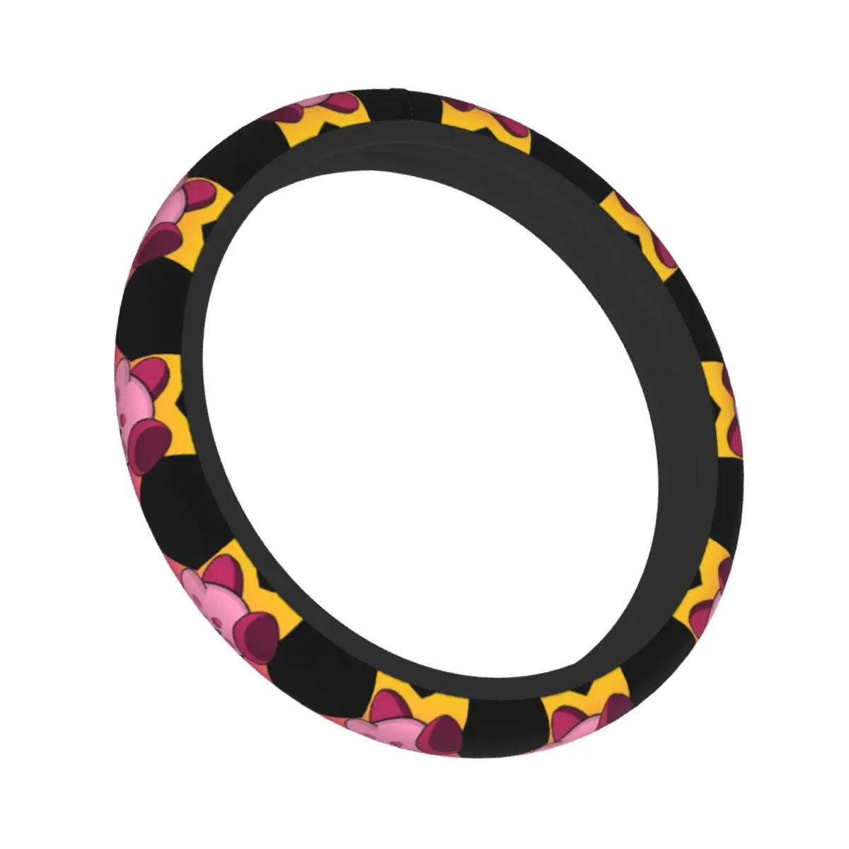 Pokrowiec na kierownicę samochodową Kirby Star Car 38cm antypoślizgowy King Dedede ochraniacz na kierownicę samochodową modne akcesoria samochodowe