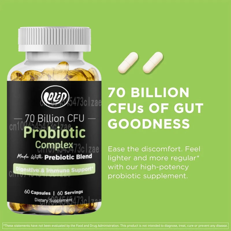 Vitamin Complex, Containing A Mixture of Prebiotics for Digestion, Intestinal Health, and Immune Support -60 Capsules