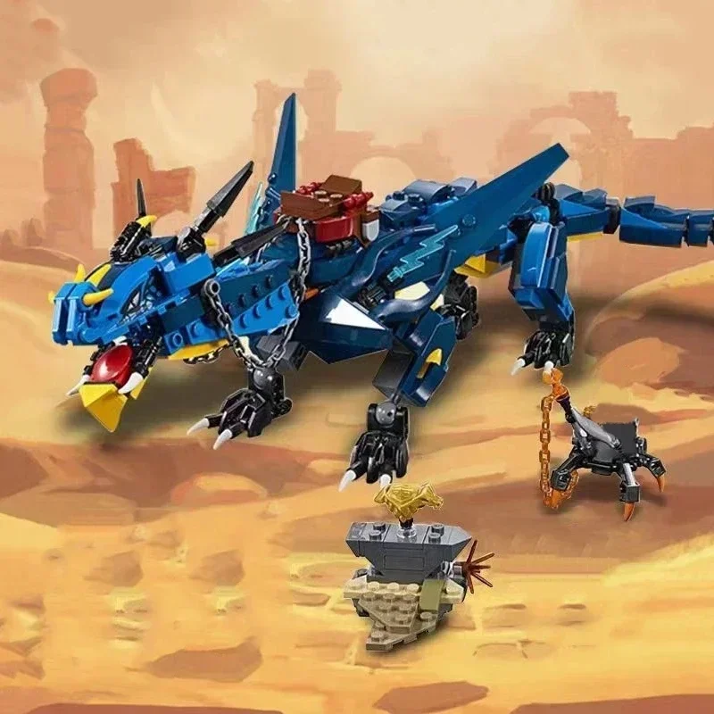 

Анимированный фильм Фильм Jay's Blue Mecha Dragon Of Thunder And Storm Blue Строительные блоки с фигурками Игрушки Подарки для взрослых Детей Мальчиков