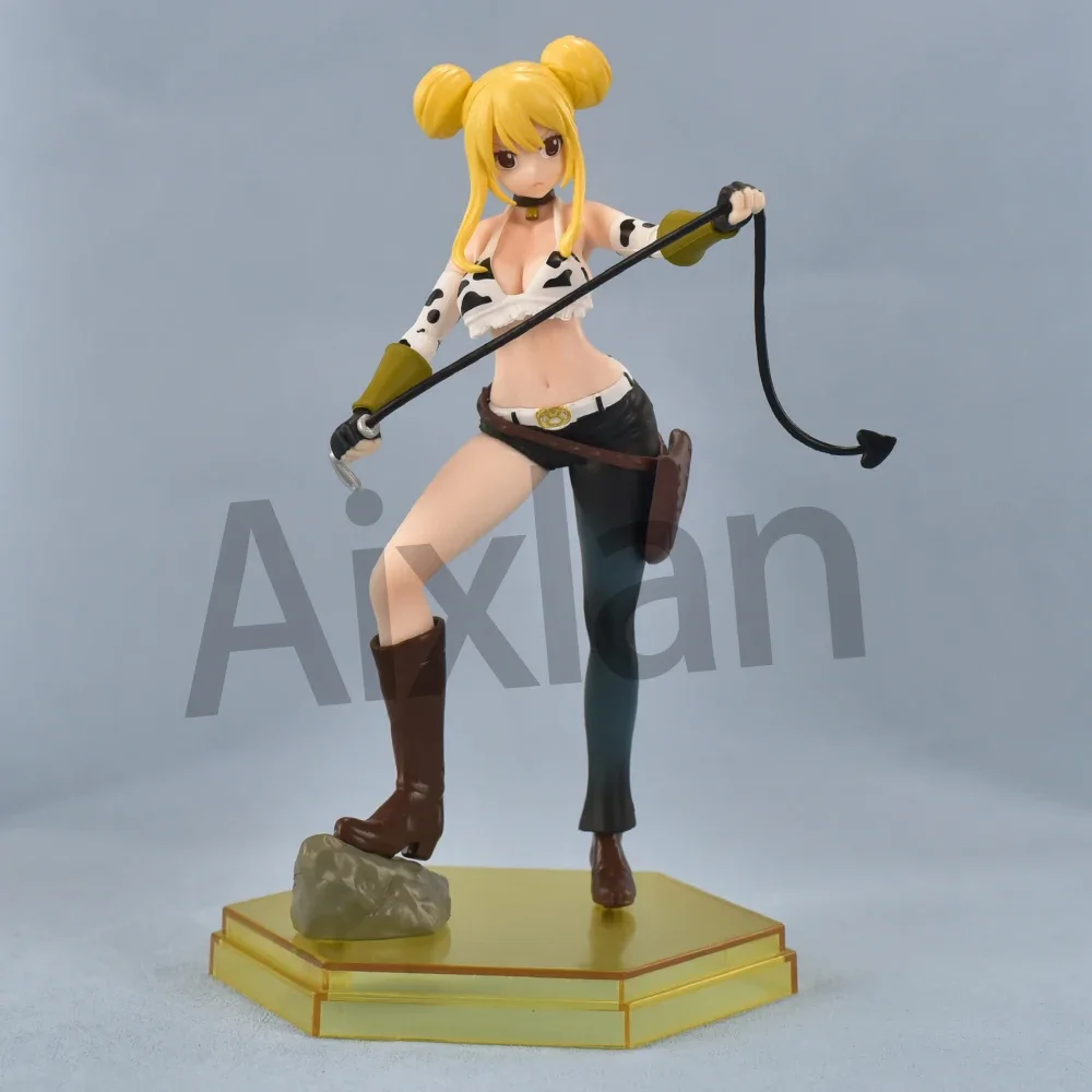 Aixlan New Figure Lucy Heartfilia Erza Scarlet Sexy Girl 16cm PVC Action Figure Amine Birthday Gift Collectible Figurine