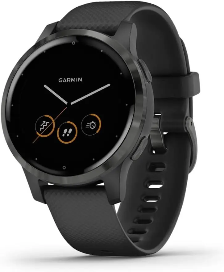 

Garmin Vivoactive 4, GPS Смарт-часы, функции музыки, мониторинг энергии тела, анимационные тренировки, датчики Pulse Ox и многое другое, черный