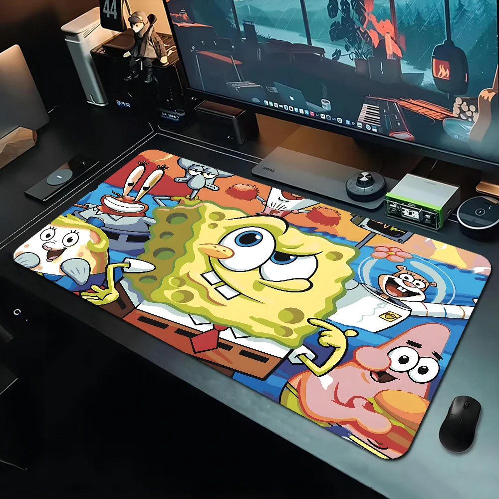 

Cartoon s-spongebob cute SquarePants Mousepad Boy Pad Natural Rubber mousepad Desk Mat Size for Gameing World of tanks CS GO Zel