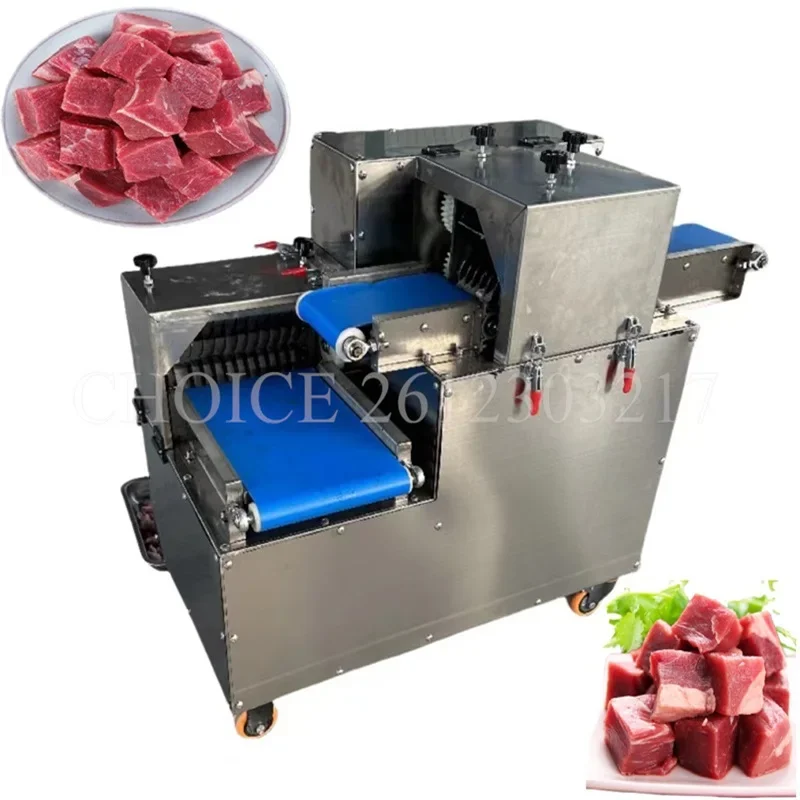 

Commercial Fresh Meat Slicer Automatic Beef Pork Chicken Breast Dicing Stainless Steel Meat Cutting Maker Frozen Beef Cutter