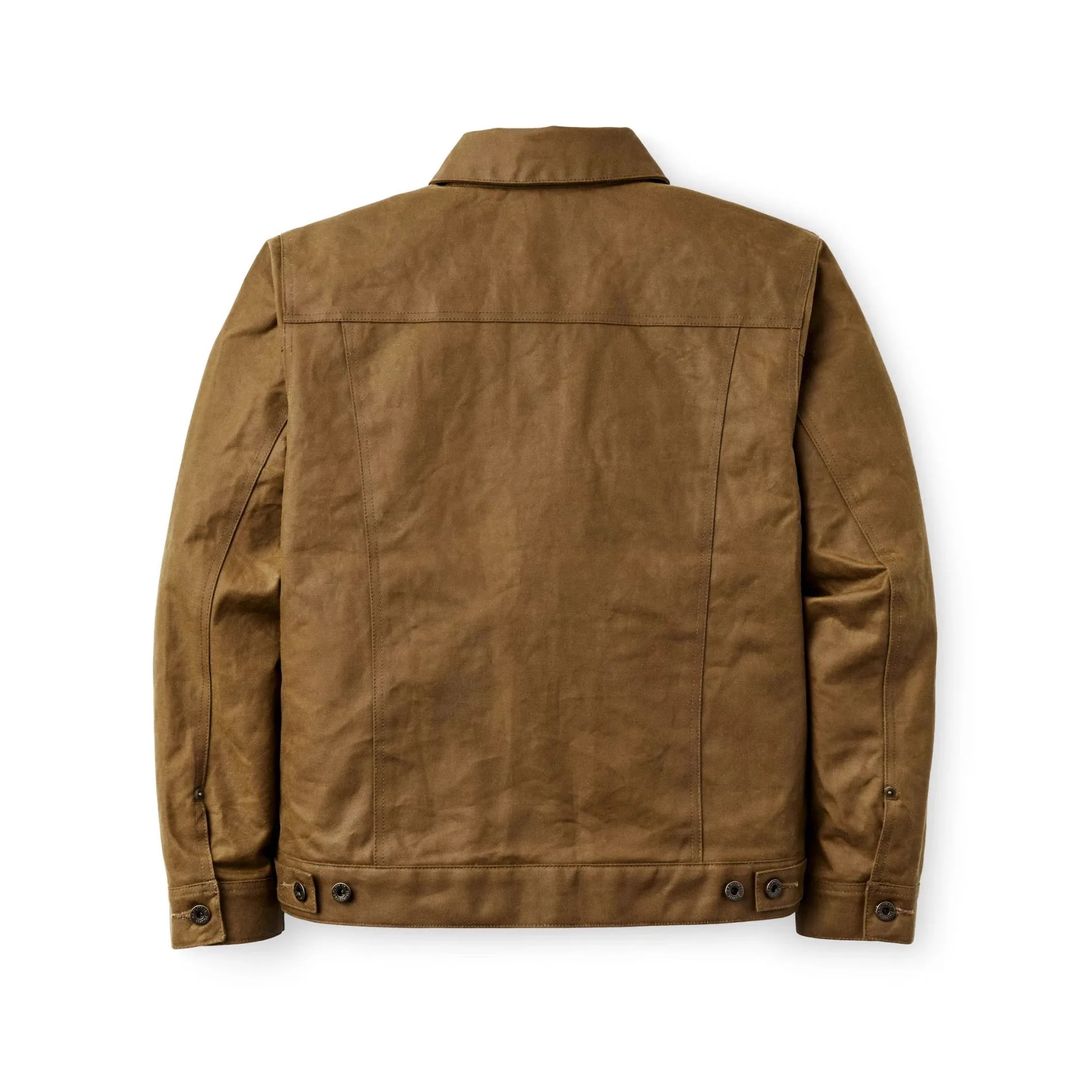 سترة كروزر للرجال على الطراز الأمريكي بأكمام طويلة وأزرار سفلية ريترو متعددة الجيوب معطف قماش مشمع للربيع والخريف #3