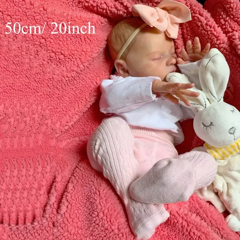 21 인치 52cm 이미 완성 된 다시 태어난 아기 인형 로라 수제 다시 태어난 Preemie 아기 신생아 장난감 그림 선물 소녀 인형