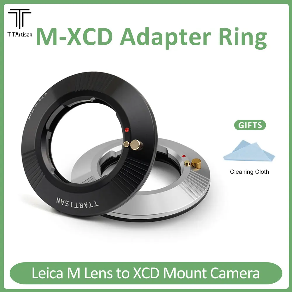 TTArtisan LM-XCD Lens Adapter Convertor Adapter Ring for Leica M mount Lens to Hasselbald XCD X1D XCDII Camera Manual Focus