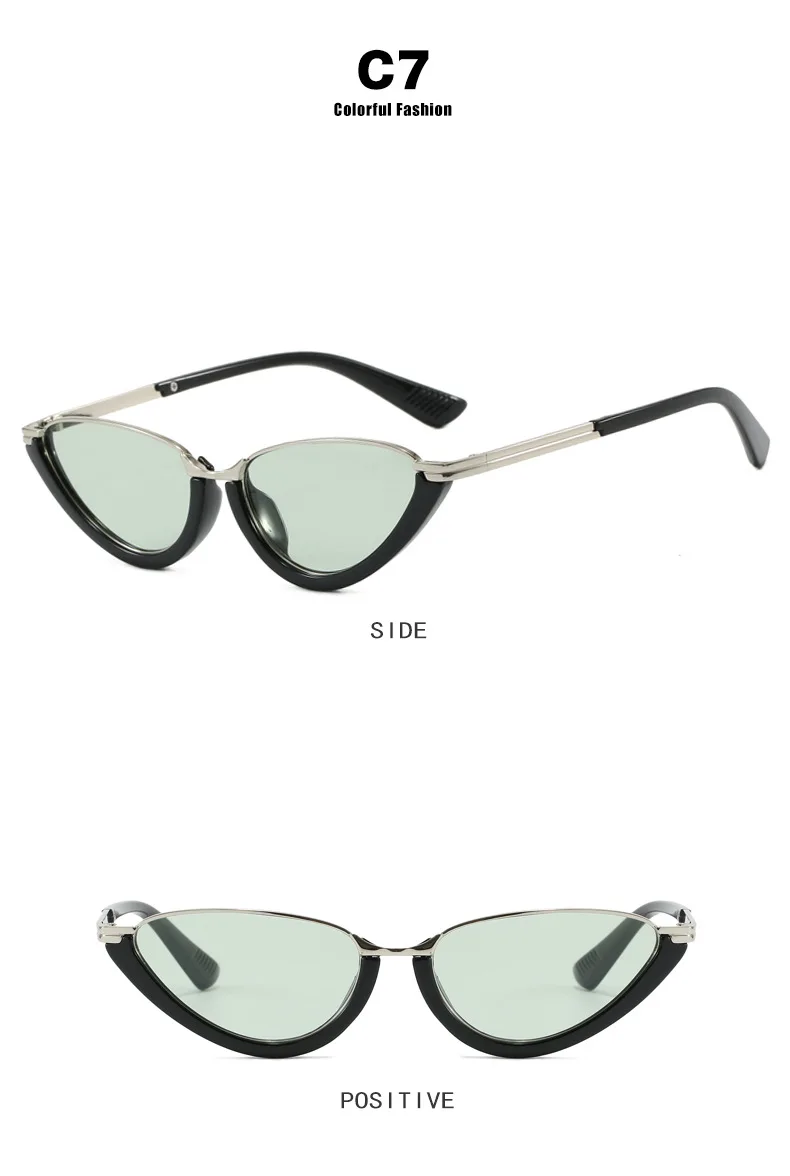 Retro Kleine Cateye-Sonnenbrille für Damen 2026 Luxusmarke Sexy Outdoor-Sonnenbrille UV400 Fahrbrille für Damen Modische Brillen – Detail 12