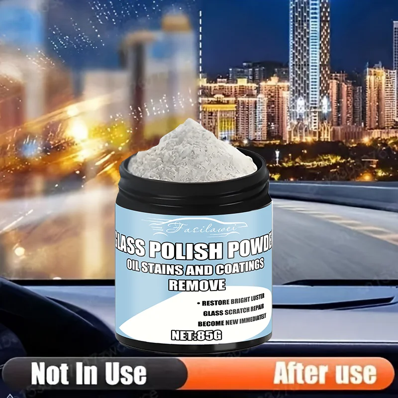 Multi-purpose automotive parts polishing powder - suitable for polishing and restoring automotive glass, chrome plating, and oth