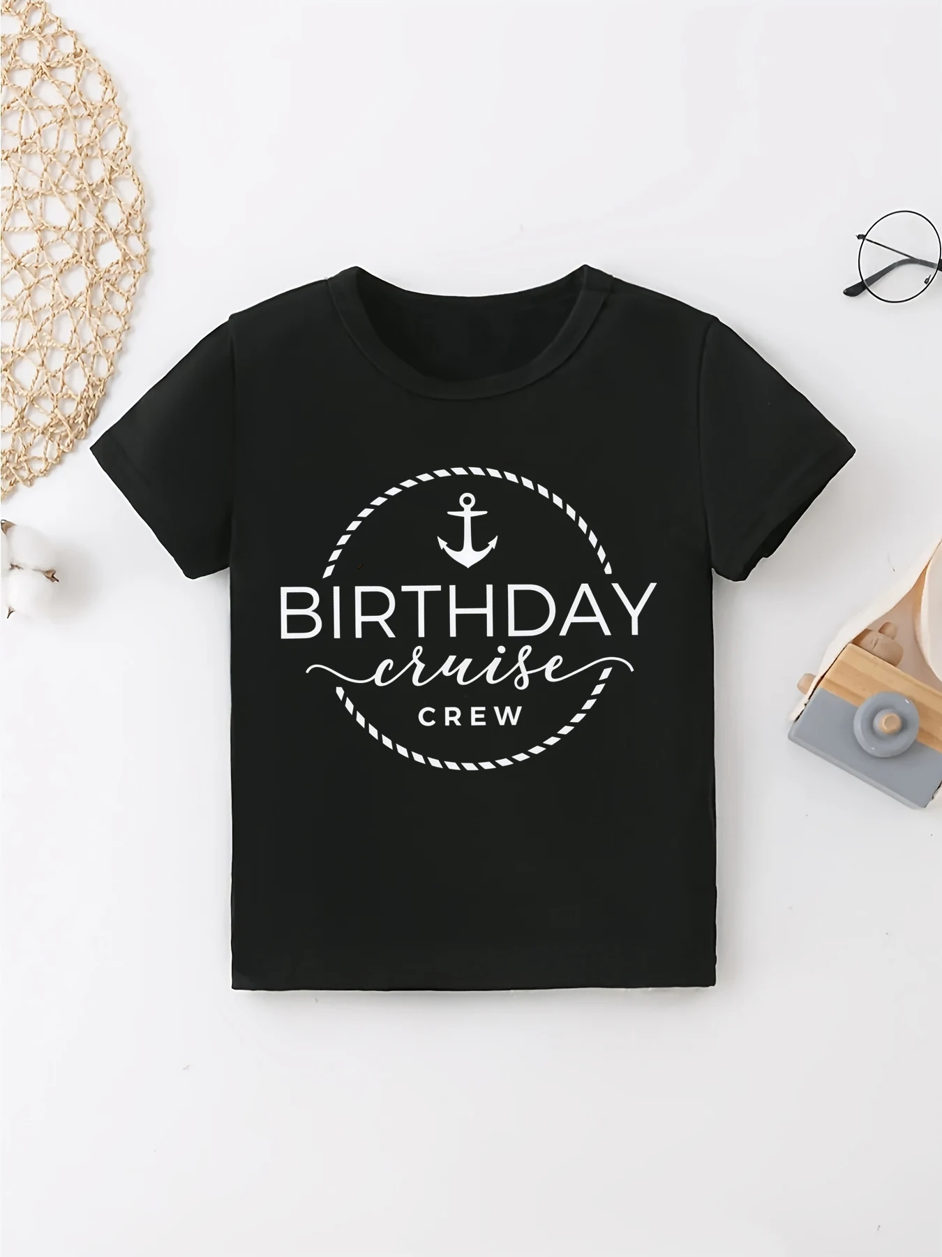 It'S My Birthday Cruise Letter Printed T Shirt Girls/Boys Funny Kids Clothes Summer Short Sleeve Shirt