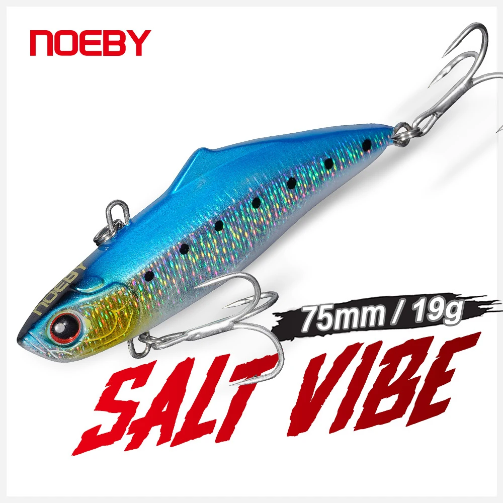 Noeby Lipless Crankbait 75mm 19g Sinking VIB Wobblers Metal Countweight Artificial Hard Bait for Bass Pike Fishing Tackle