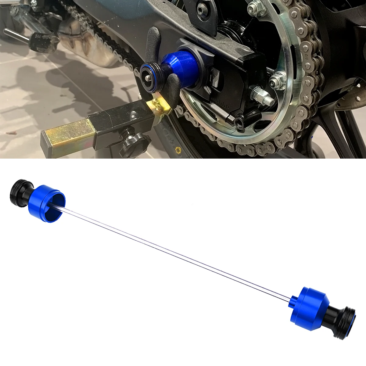 Für YAMAHA MT07 MT 07 2026 2025 MT-07 FZ07 Motorradzubehör Radachsen-Gabelschoner Schwingenstützen Ständerhalterung MT07 – Detail 8