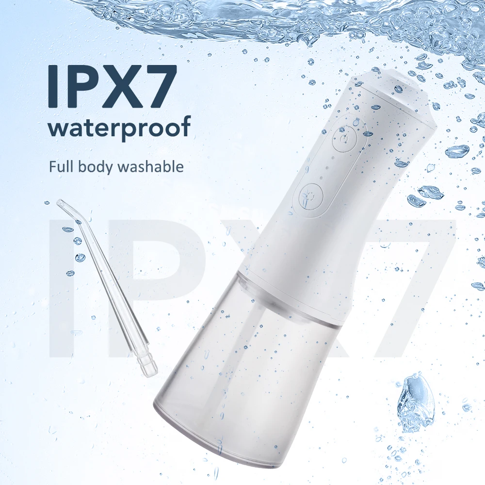 Os dentes dental portáteis do fio dental da água do flosser escolhe 3 modos 360 ° Impulso de alta frequência 4 jatos destacáveis 300ML grande capacidade