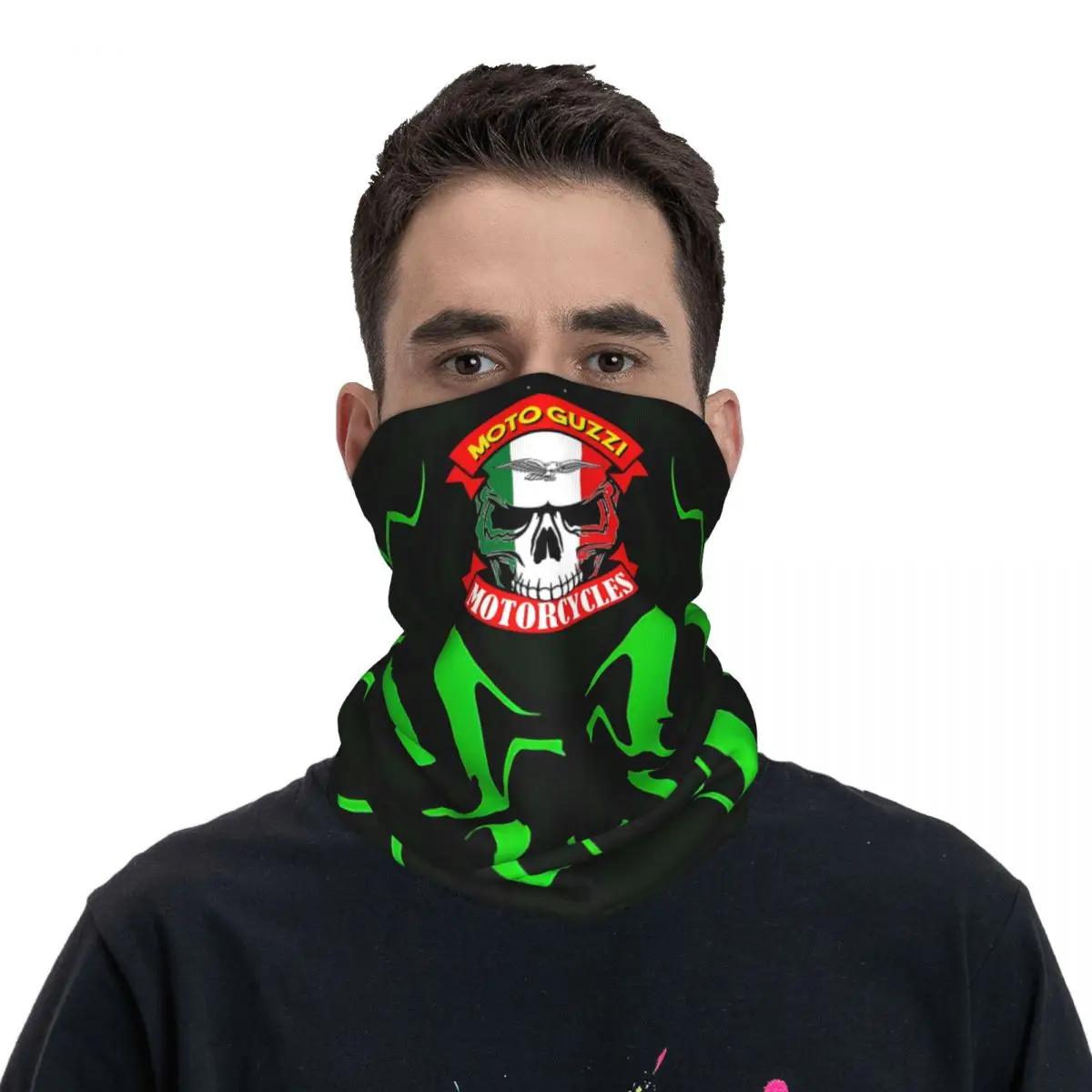 Calavera Italia Cafe RACER ผ้าคลุมหน้าและคอวิบาก motocross Bandana หน้ากากปิดหน้าพิมพ์ลาย Moto guzzi Balaclava ขี่ unisex ฤดูหนาวผู้ใหญ่