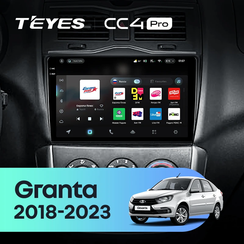 TEYES CC4 PRO For LADA Granta Cross 2018 - 2023 CarPlay Android Auto 2DIN Autoradio Radio Multimedia Stereo