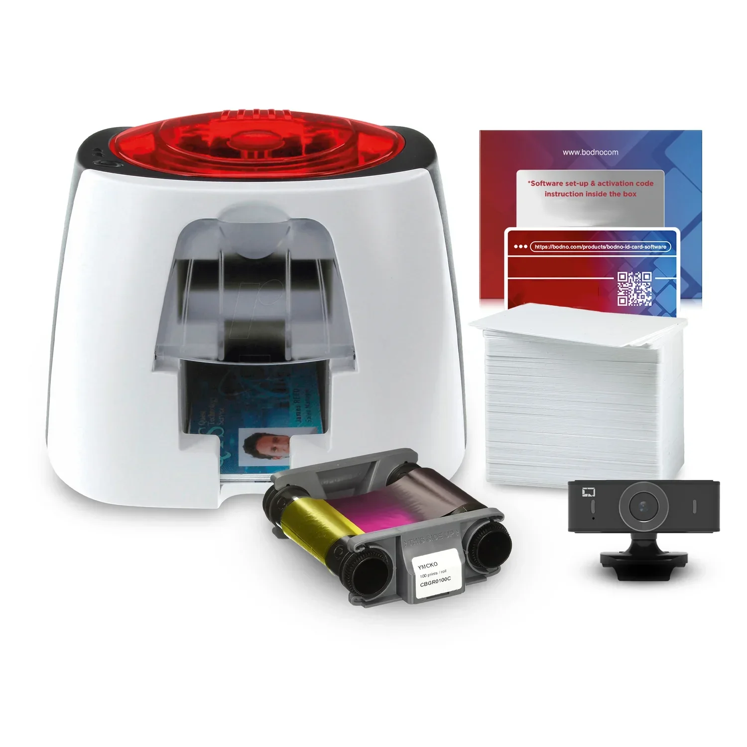 Barway Portable Evolis Badgy 100 Color Thermal Card Printer for sale online