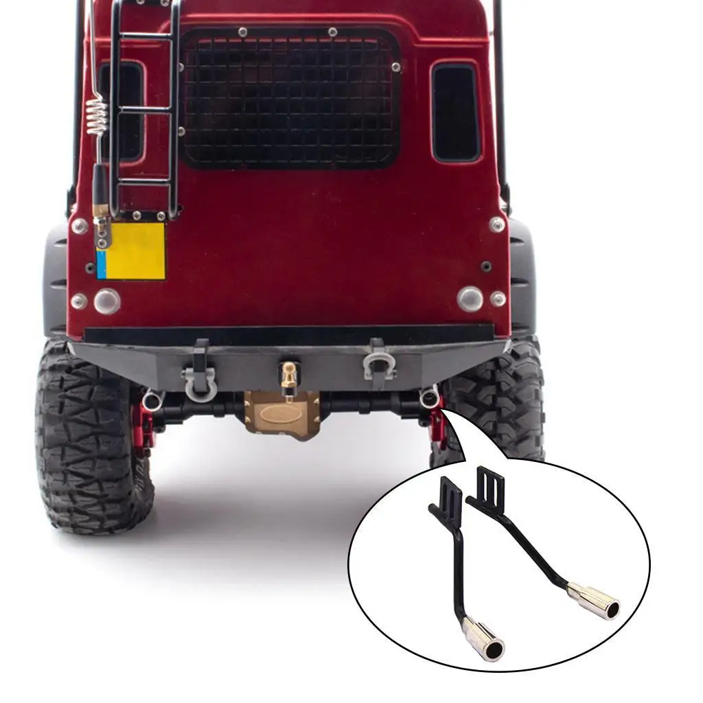 2x Metal Exhaust Pipe Tailpipe Decoration Accessories for 1/10 RC Crawler Car Axial Scx10 -4 RC Car Accessories