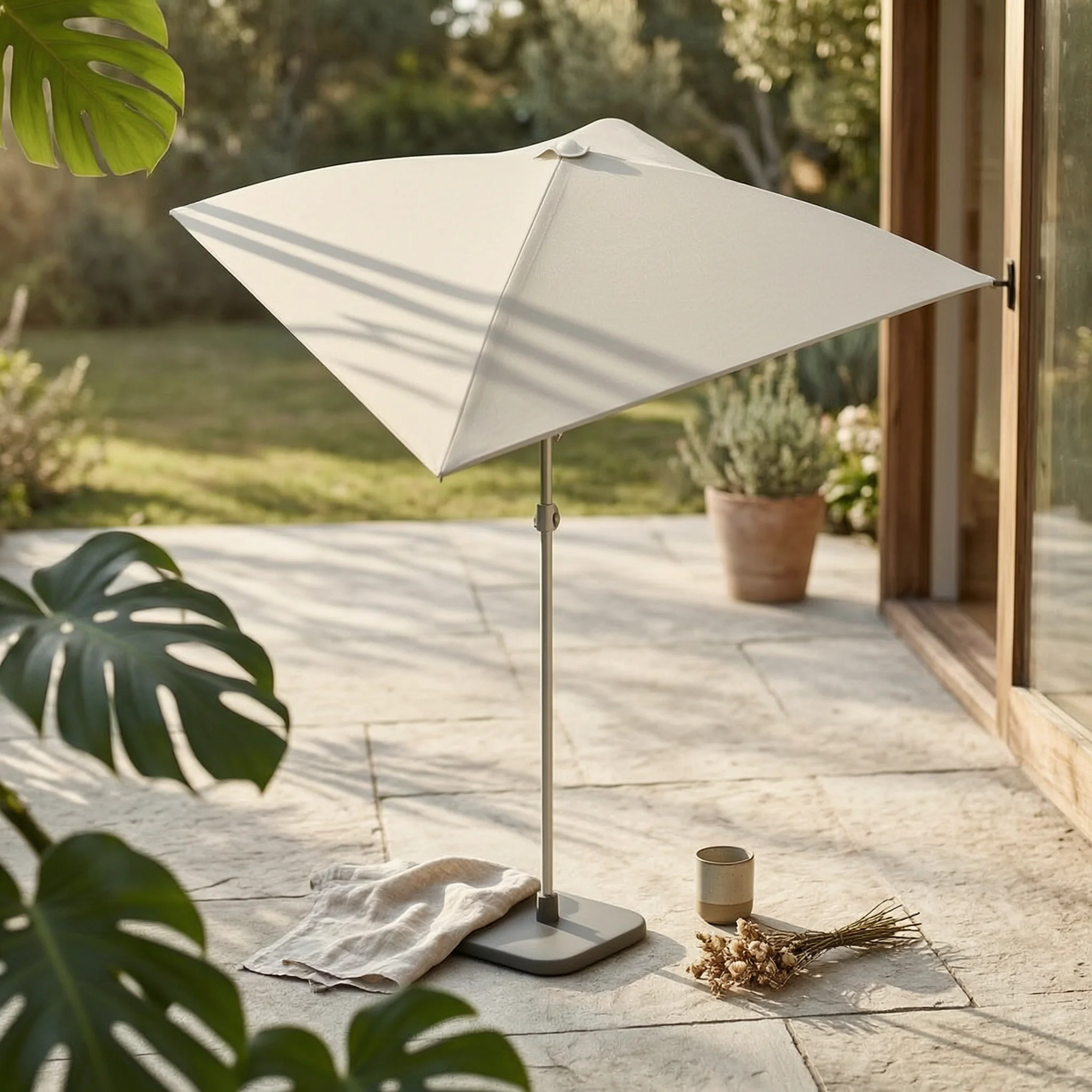 Patio Sunshade Portable Outdoor Umbrella Waterproof Shelter For Backyard Garden Terrace Poolside Sun Protection Decors