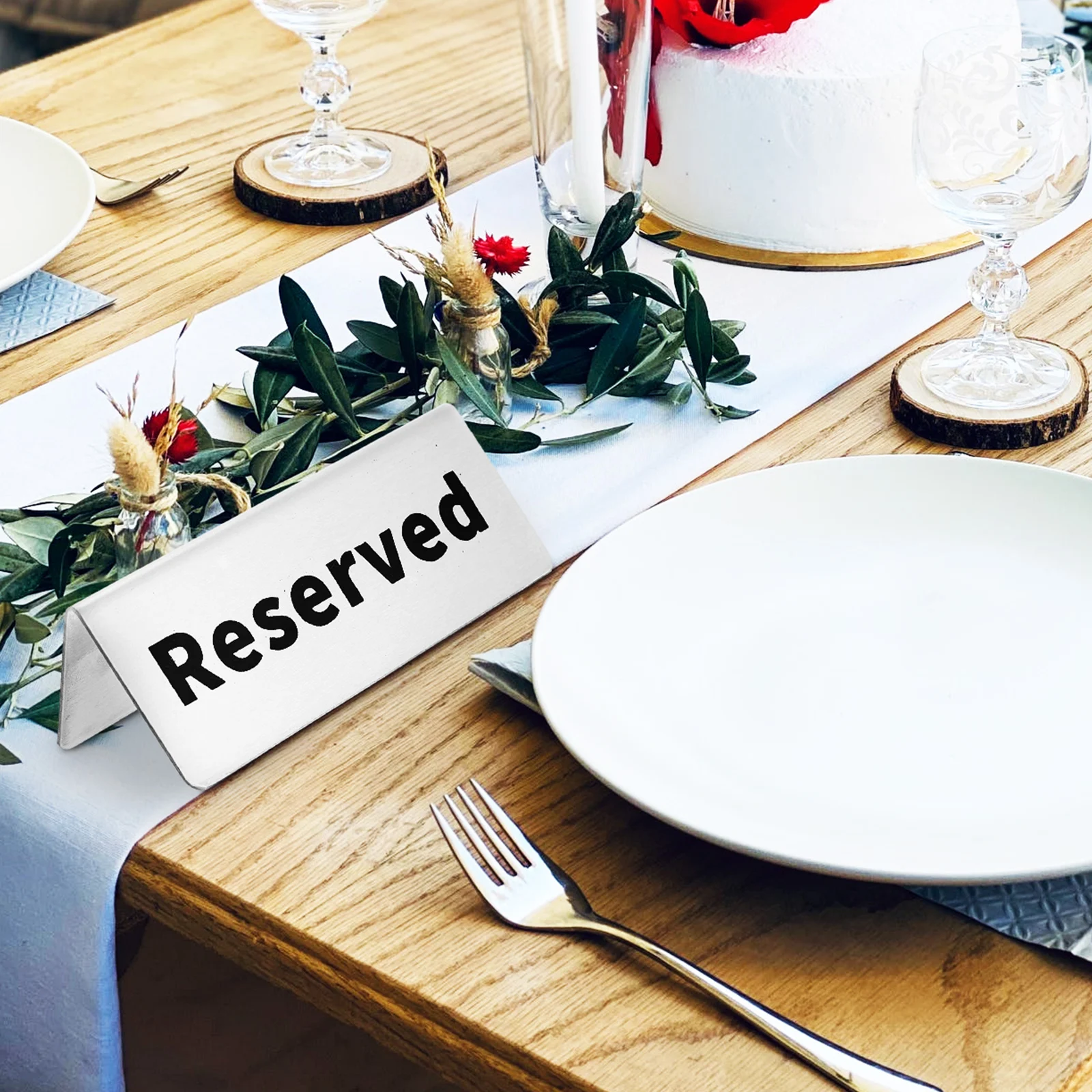 

St Reserved Sign for Convenient Wedding Sign Restaurant Wedding Seat Marker Reusable Party Decoration