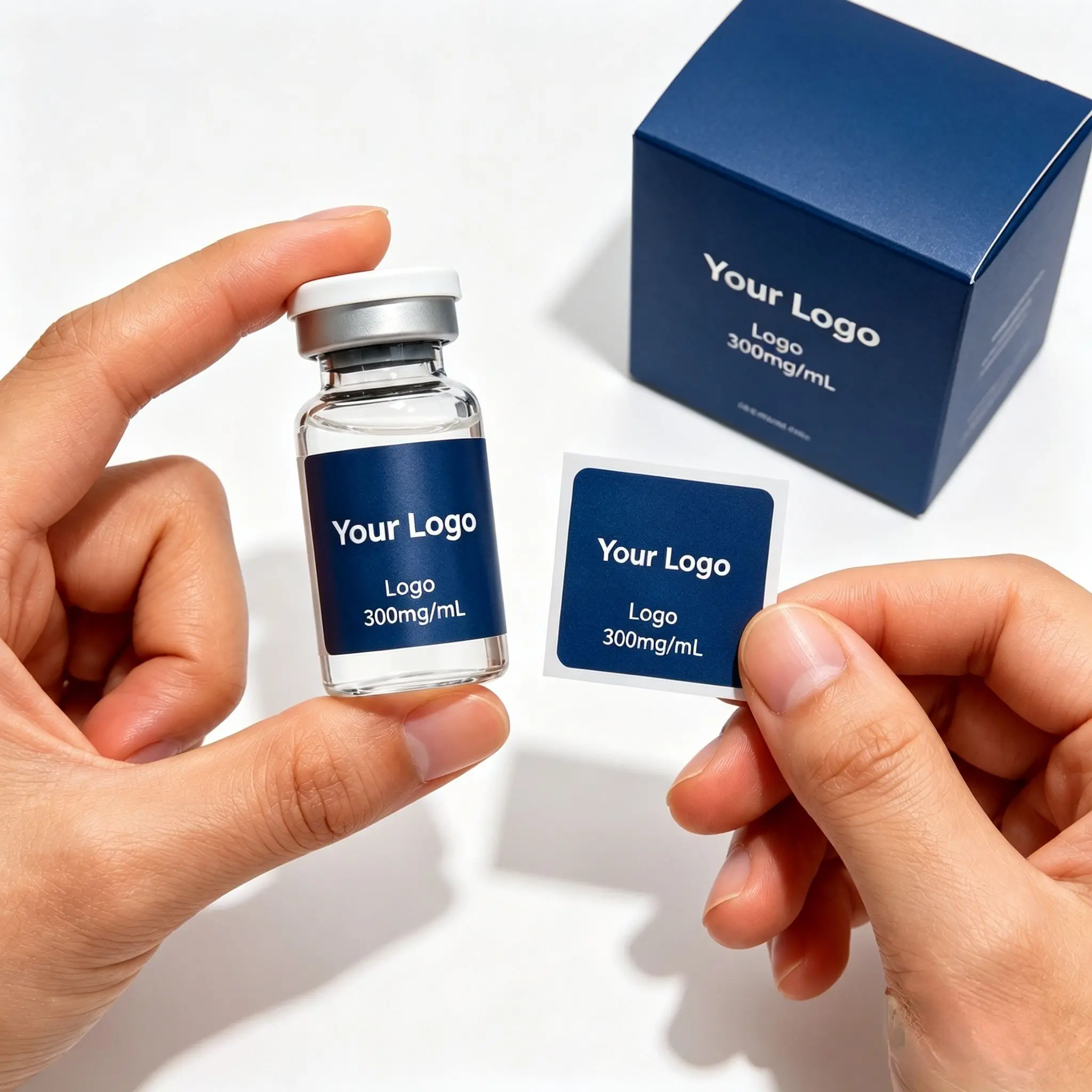 Non-toxic Vinyl Stickers & Custom Packing Boxes,Industrial Labels for Different Sizes Peptide Personal Care Products