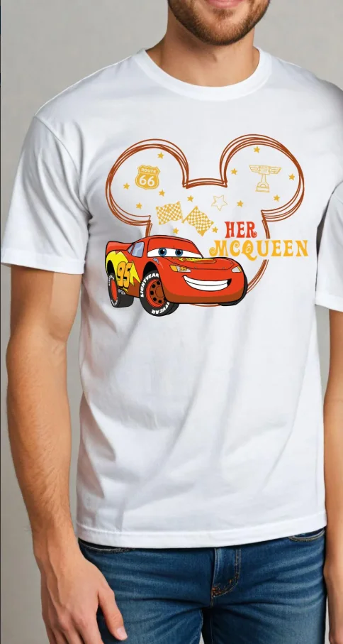 

Летняя футболка с изображением Диснея, МакКуина и Салли, 2026, мужская модная хлопковая футболка свободного кроя с коротким рукавом, классическая, унисекс