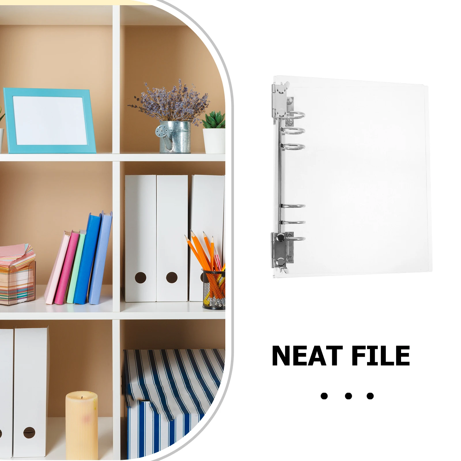 Couverture de classeur en acrylique A5, coque en plastique transparent pour carnet de notes, organisateur de documents réutilisable, classeur de Scrapbook, dossier de planificateur esthétique