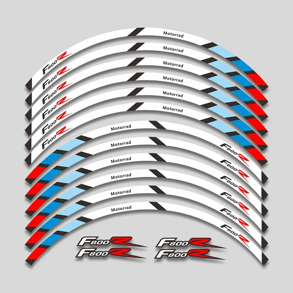 motorcycle accessories Wheels Stickers Rim Tire Decorative Decals Reflective Stripe Tape Set For BMW F800R F 800R 800 f800 r