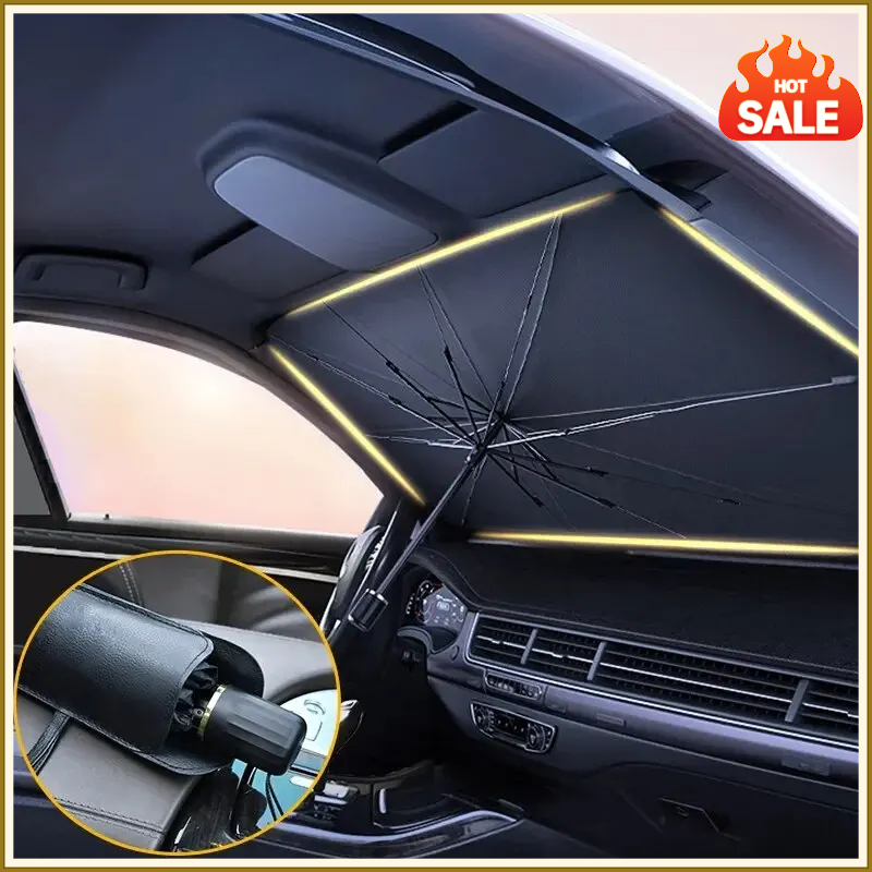  Car Sunshade Umbrella Windshield Folding Front Parasol Umbrella Type Sun Shade for Car Window Summer Sun Protection Accessories