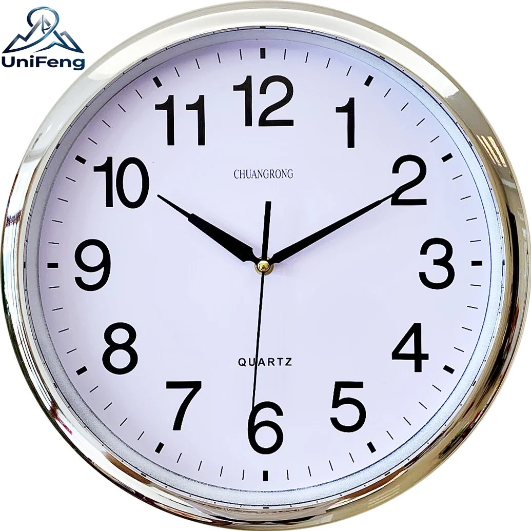 An 12-Inch Silent Wall Clock, Modern White Wall Clock with Simple Design, Battery Operated Quartz Clock, Adorns the Family Livin