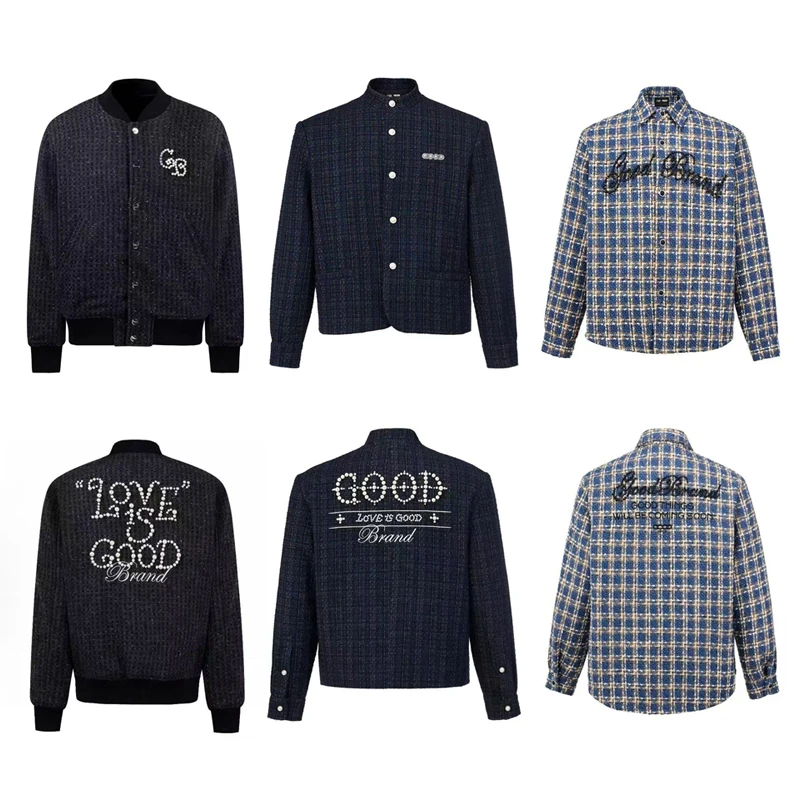 

High-quality Heavy Fabric Goodbrand Coat Autumn Winter Cotton Keep Warm Casual Classic Pearl Letters GOODBRAND Jackets