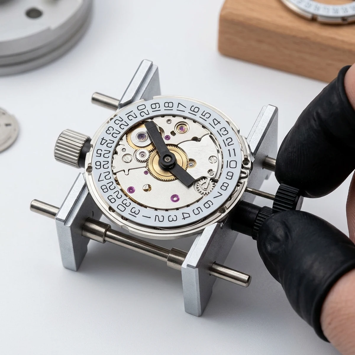 China 2824 Movement Replacement For ETA 2824-A2 Mechanical Movement Geneva Stripes Wristwatch Clock Movement 3 o'clock date