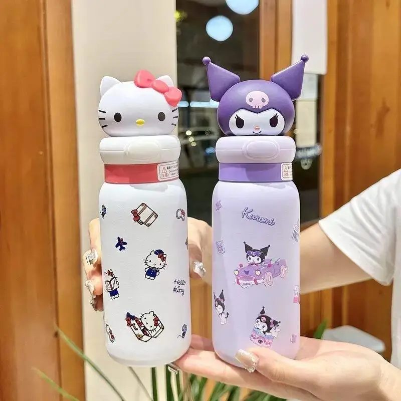 

Милая термокружка Hello Kitty с мультяшным рисунком, портативная изолированная бутылка для воды, идеальный подарок на день рождения для девочек и подруг