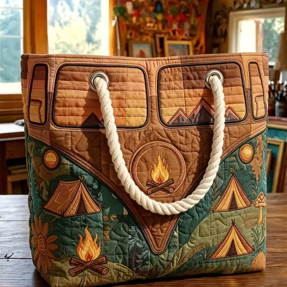 Women's Quilted Handbag, Lightweight and Durable Quilted Shopping Bag, Without Embroidery Patterns